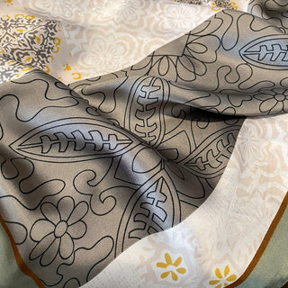 Korean version Cashew Nut Tropical Design Silk Scarf