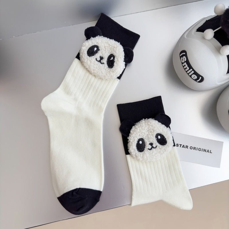 European Style Three-dimensional Cute Panda Plush Socks