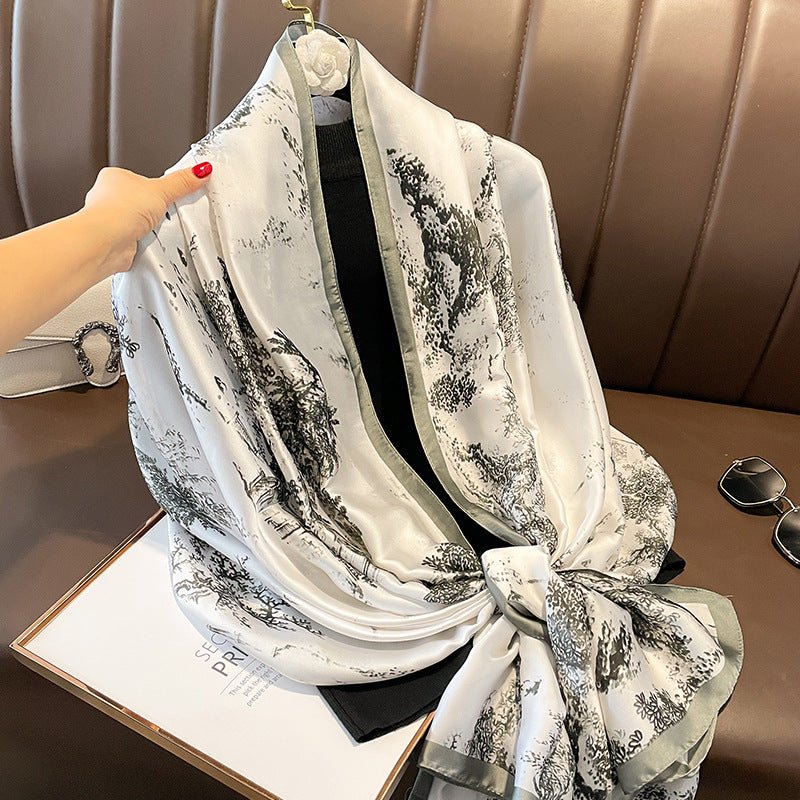 Stylish All Season Friendly Women's Satin Silk Scarf