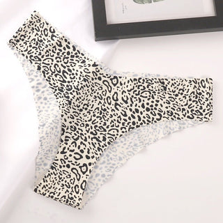 Leopard Print Ice Silk Quick-drying Seamless Comfortable Panties