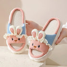 Women's Thick Sole Cute Rabbit Fluffy Warm Home Indoor Shoes