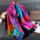 Women's Luxury Design Satin Silky Smooth Scarf  90x180cm