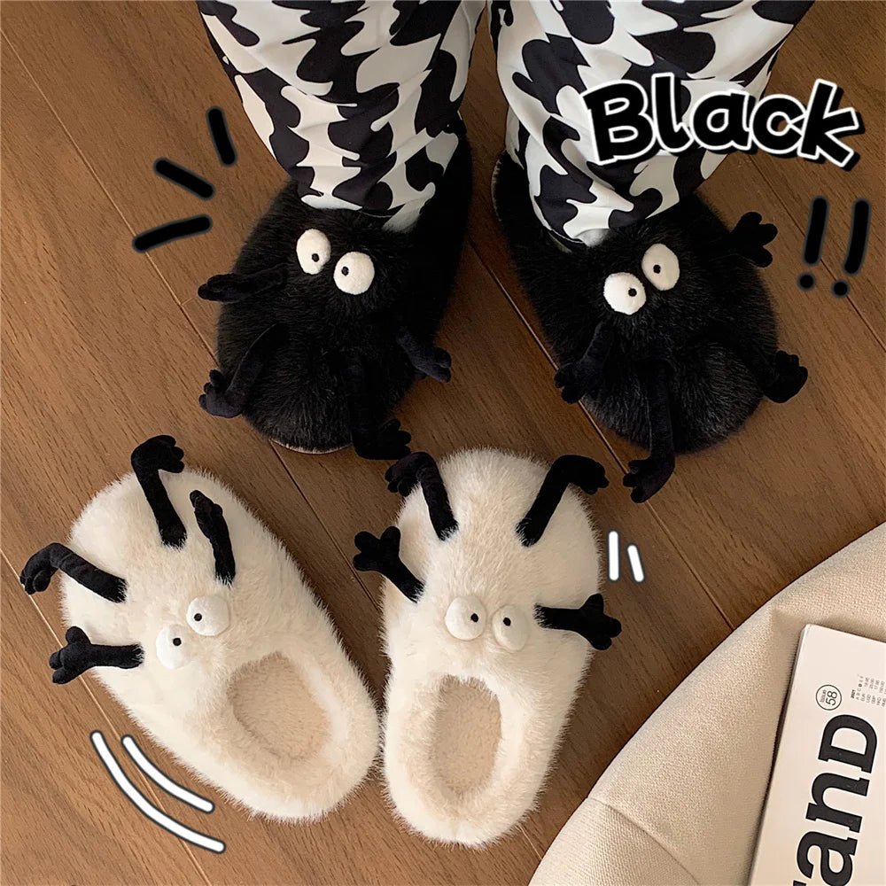 Creative Funny Coal Ball Woolen Non Slip Home Slipper For Women