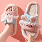 Women's Thick Sole Cute Rabbit Fluffy Warm Home Indoor Shoes