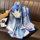 All Seasons Friendly Floral Design Soft & Long Satin Silk Scarves