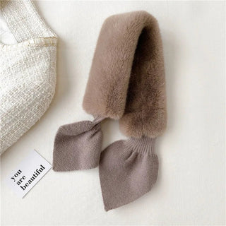 Rabbit Fur Winter Collar Scarf Muffler for Women