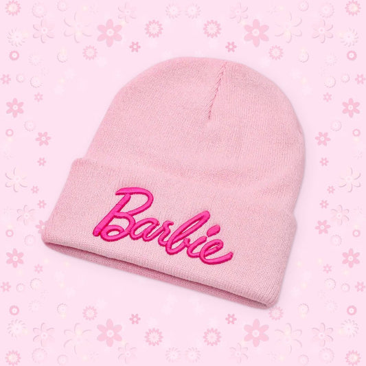 Embroidery Barbie Knitted Woolen Hats for Women